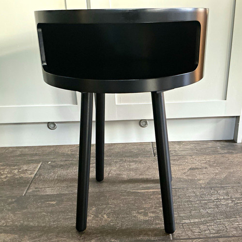 Habitat black round - black,