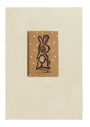 Handmade card rabbit - card,,