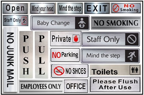 All silver sign - sign, for