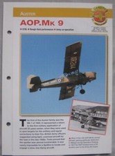 Aircraft of the World Card 77 , Group 4 - Auster AOP.Mk 9