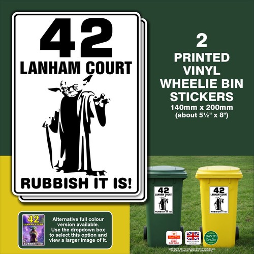 Wheelie bin stickers - 2,
