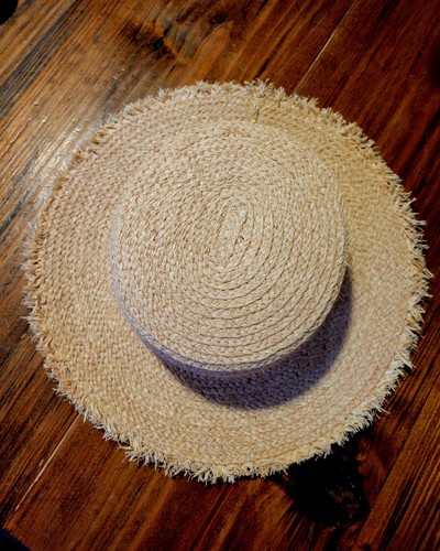 Zara straw fringed sun hat - straw,