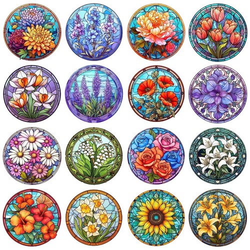Flower design suncatcher - flower,