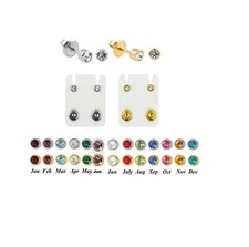 Stainless Birthstone Stud