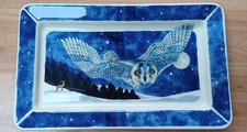 Emma Bridgewater Winter Animals at Night Owl Medium Oblong Plate 1sr Quality