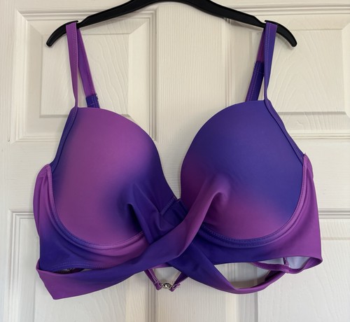 Purple ombré bikini top - purple,