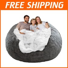 Fluffy Velvet Bean Bag Cover