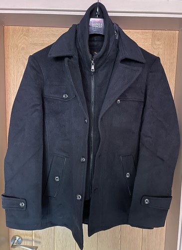 Men coat black - black,, m