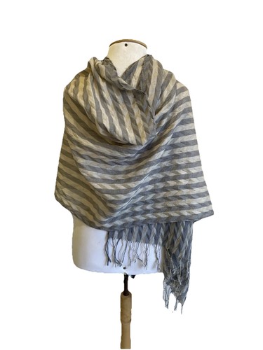 Fred perry striped scarf gray - fred,