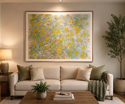 Abstract canvas painting