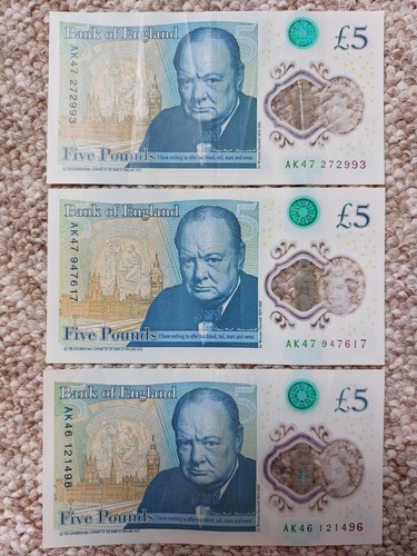 Genuine notes with serial - £5,