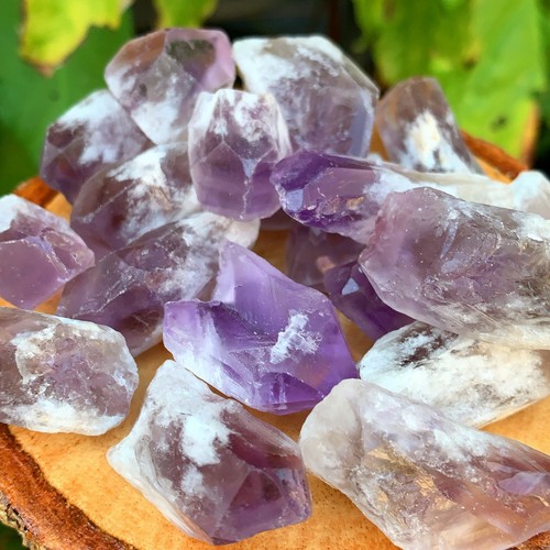 Mini amethyst raw shards - amethyst,