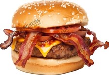 Bacon cheeseburger sticker - bacon, a