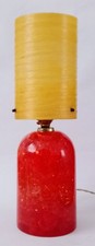 Shattaline Vintage  Table Lamp with Original Label & Spun Fibre Shade Rare Shape