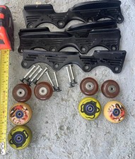 Kryptonics Skateboard Wheels 50 mm dia /  26 mm wide Full Set Rebuild With Bolts