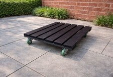 Plant pot trolley wooden stand - plant,