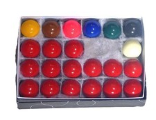 1 1/4" (3.18cm) SNOOKER 22 BALL SET FOR HOME USE TABLE