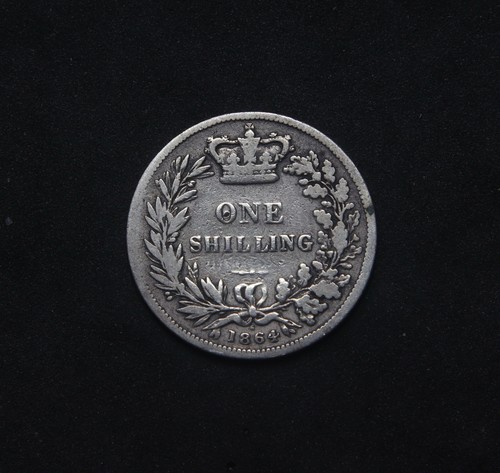 Victoria shilling 1864 die - die, no