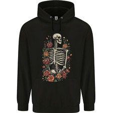 A Skeleton With Flowers Skull