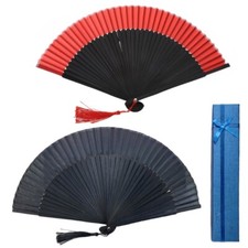 2pcs Large Silk Hand Fan