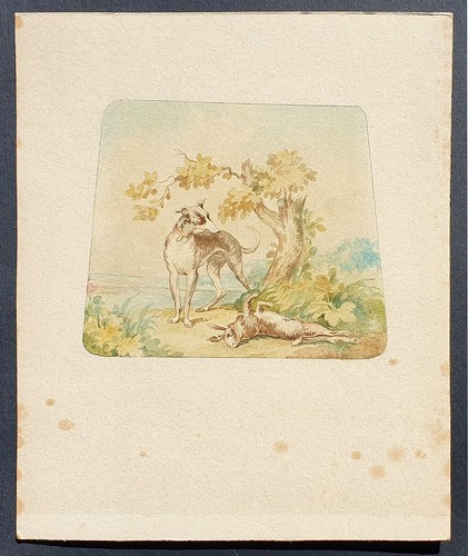 Antique watercolor porcelain
