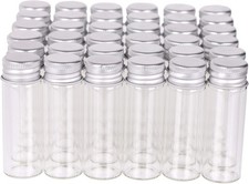 100 Tiny Glass Bottles Clear