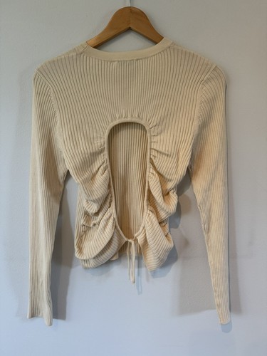 Sandro cream backless - sandro, knit