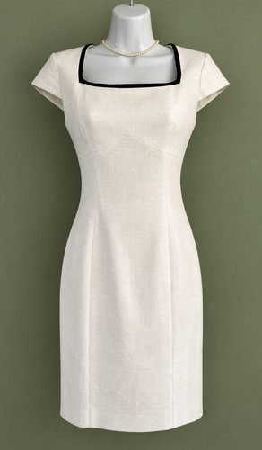 Hobbs london ivory lined shift - ivory,