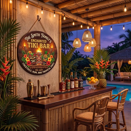 Custom personalized tiki bar - custom,