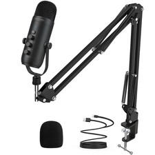 Professional USB Streaming Podcast PC Microphone Studio Mic with Boom Arm Stand