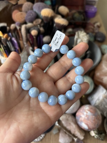 10mm blue opal beaded - blue,