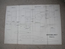 Tony Nijhuis Plans of the Spitfire Mk 9 a scale model 62.5" wingspan
