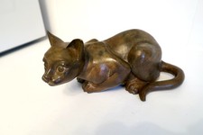 HUGE, Very Rare Pierre Chenet Acid Patinated Bronze Cat – Cost £775 - BEAUTIFUL!