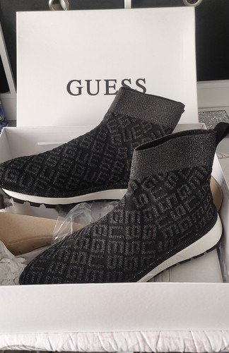 Guess sock trainers with black - guess,
