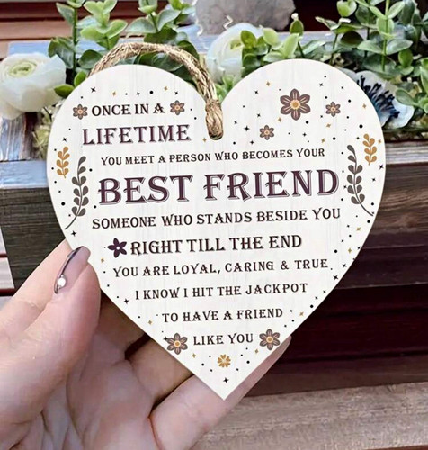 Heart wooden hanging ornament - heart,