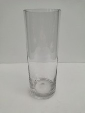 Clear Glass Cylinder Vase 24cm Tall 9cm Diameter 