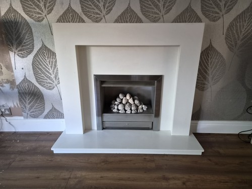 Marble stone fire surround - fire,