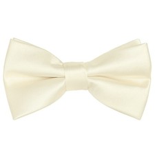 Pre Tied Off White Boys Bow