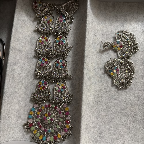 Silver jhumka bell drop - silver,
