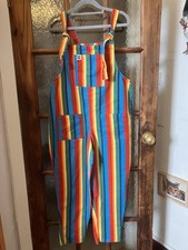 Lucy & Yak Rainbow Stripe Dungarees - UK Size 12 (Petite) – Pre-Loved
