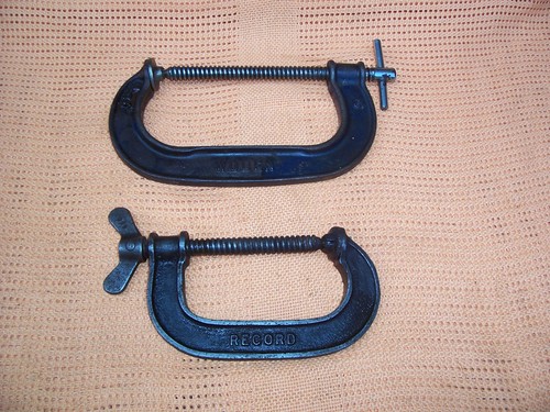 Pair vintage clamps - of,