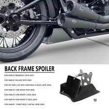 Black Back Frame Spoiler Fairing Guard Chin Cover For Softail Street Bob 2018-24