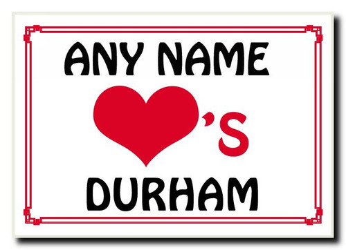 Love heart durham personalised - durham,