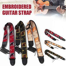 Embroidered Guitar Strap Fender Straps for Electric Acoustic Guitar Bass Ukulele