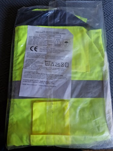 Vis body warmer - hi-vis, size