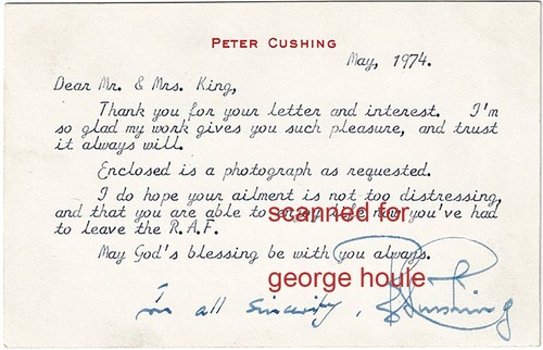 Peter cushing signed - -,