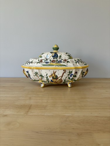 Vintage hand painted faience - hand,