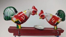 Vintage Tin Toy Roosters
