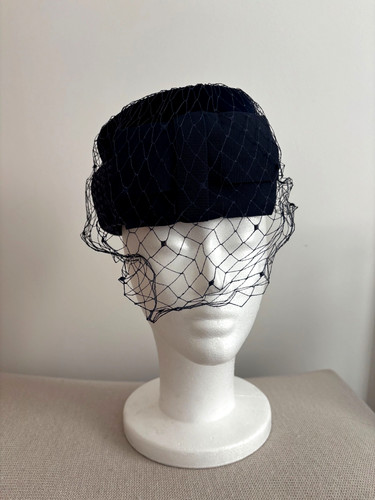 Vintage 1950s navy blue - navy,
