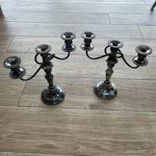 Set Of 2 Vintage Candle Swing Arm Candelabra Holds 3 Candles  